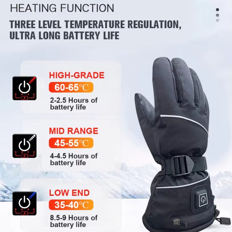 Heated Gloves Electric - Snowboard Touchscreen Warmte Winter Warme verwarming