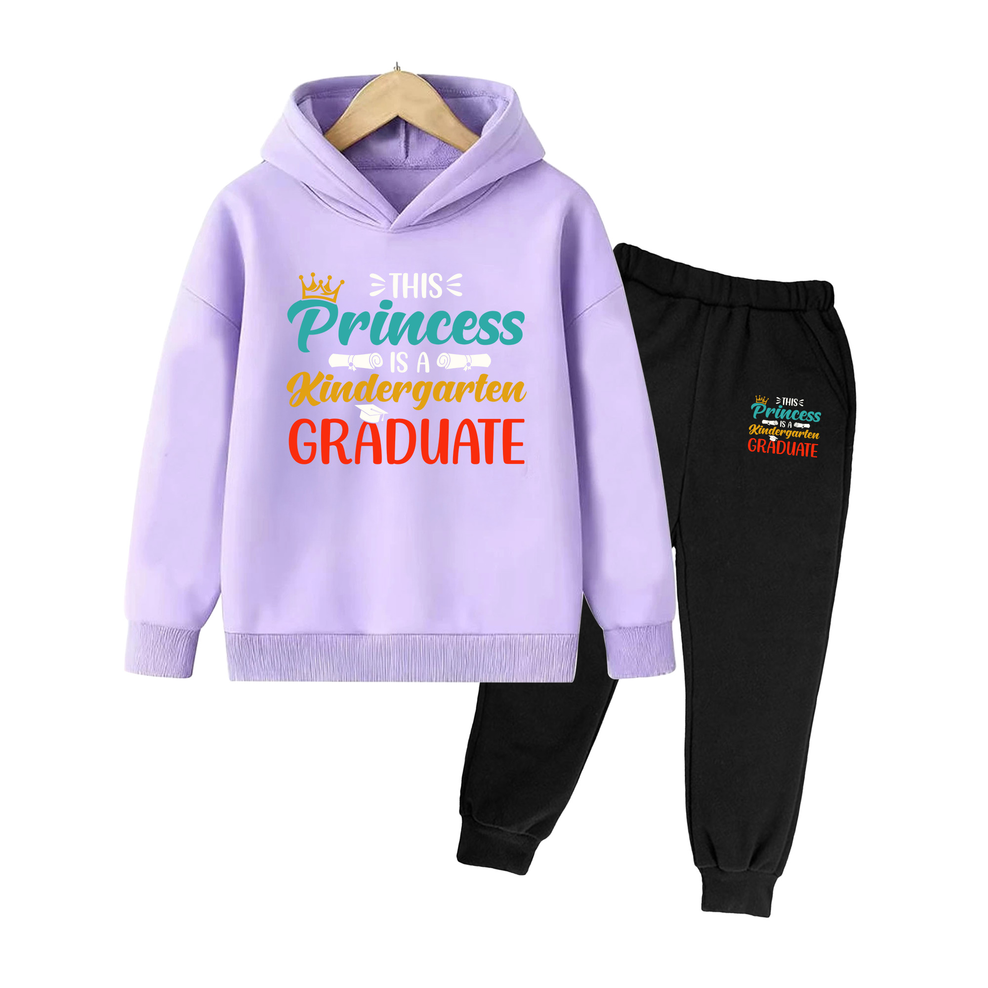 Winter Clothing Kindergarten - Kinderopvang-Afstudeerders Print Hoodie & Broek Set,