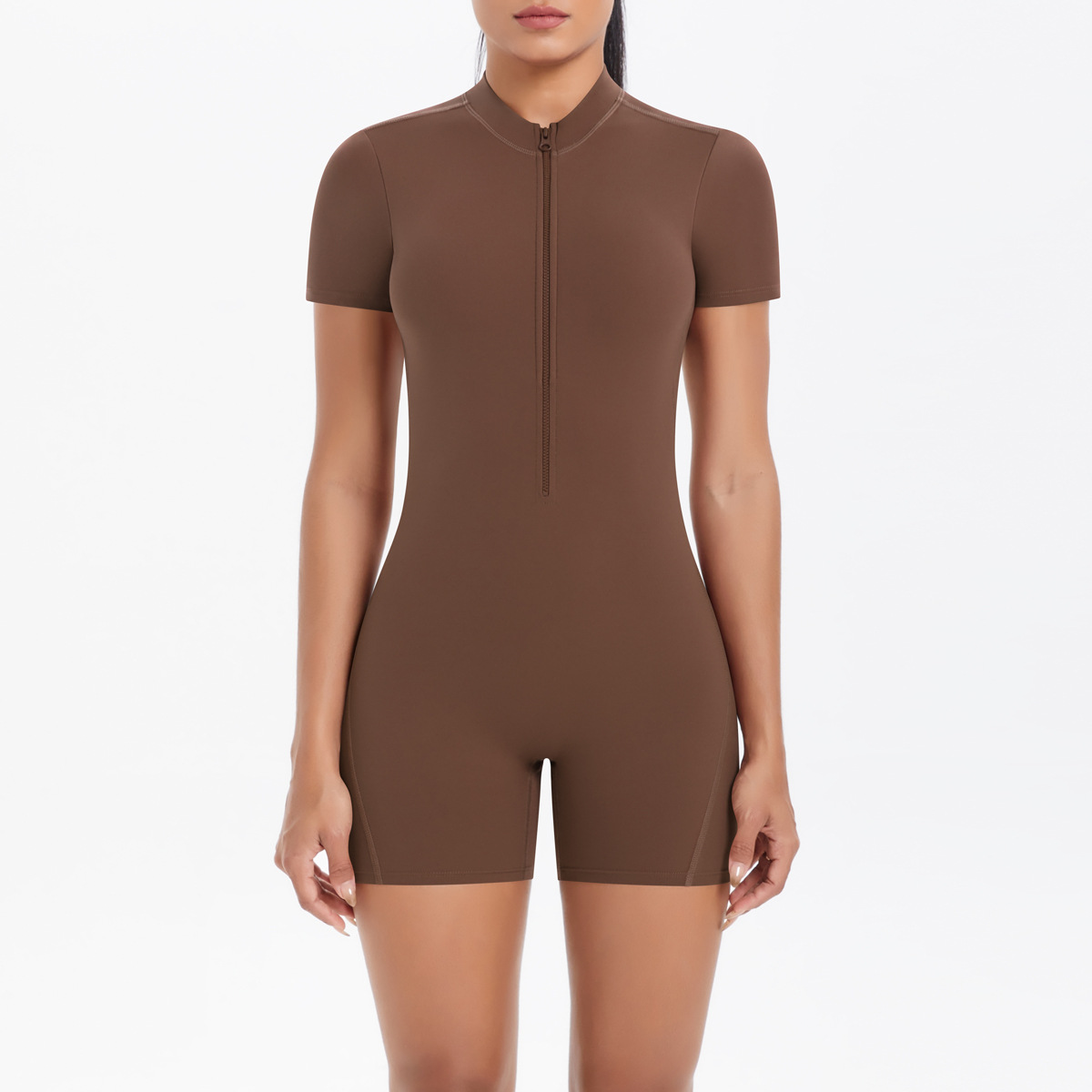 Workout jumpsuit met korte mou - Winter Clothing Logos recensie en prijs